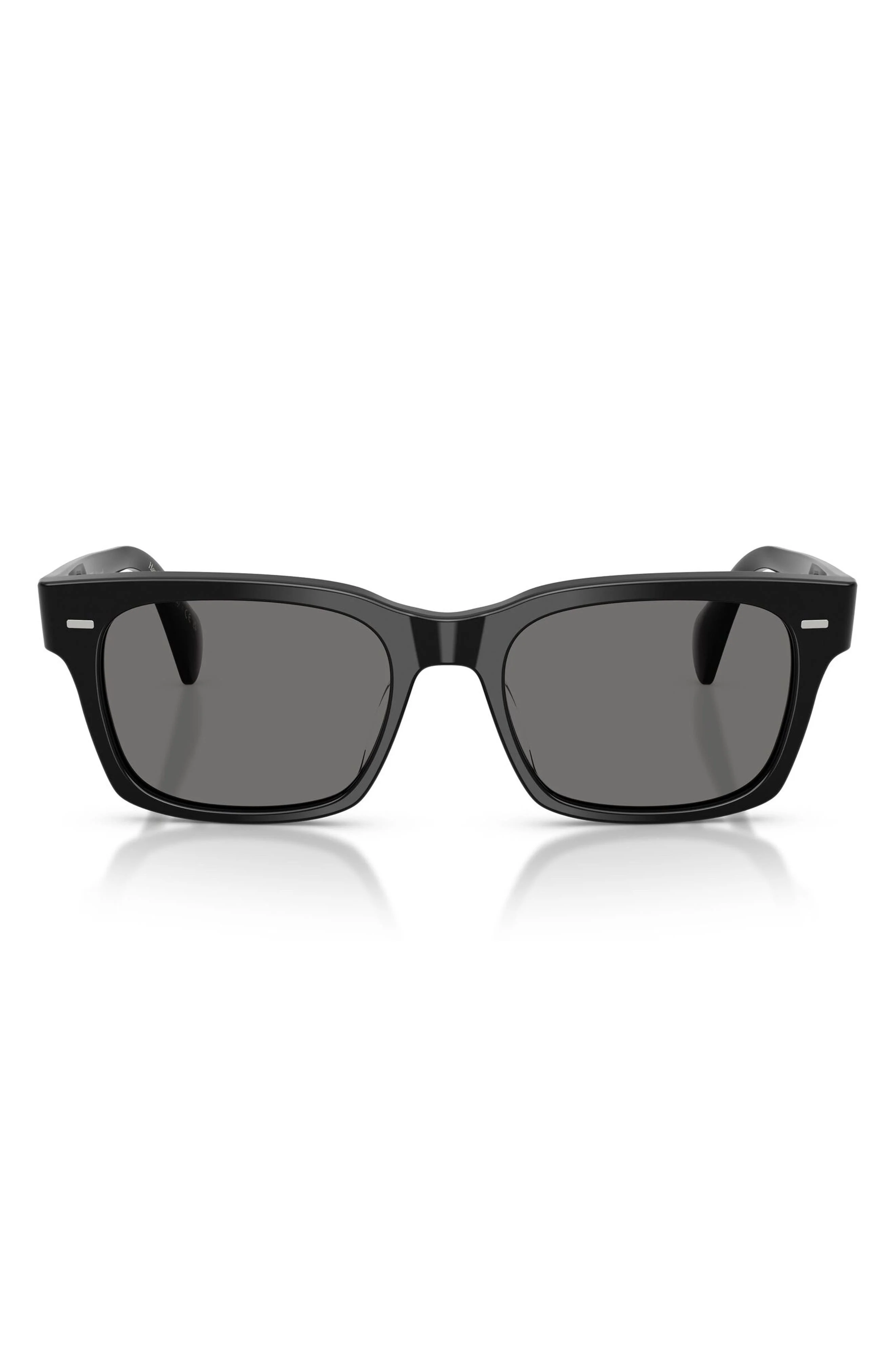 Oliver Peoples Ryce 54mm Polarized Square Sunglasses in Black /Polar Grey at Nordstrom - 1