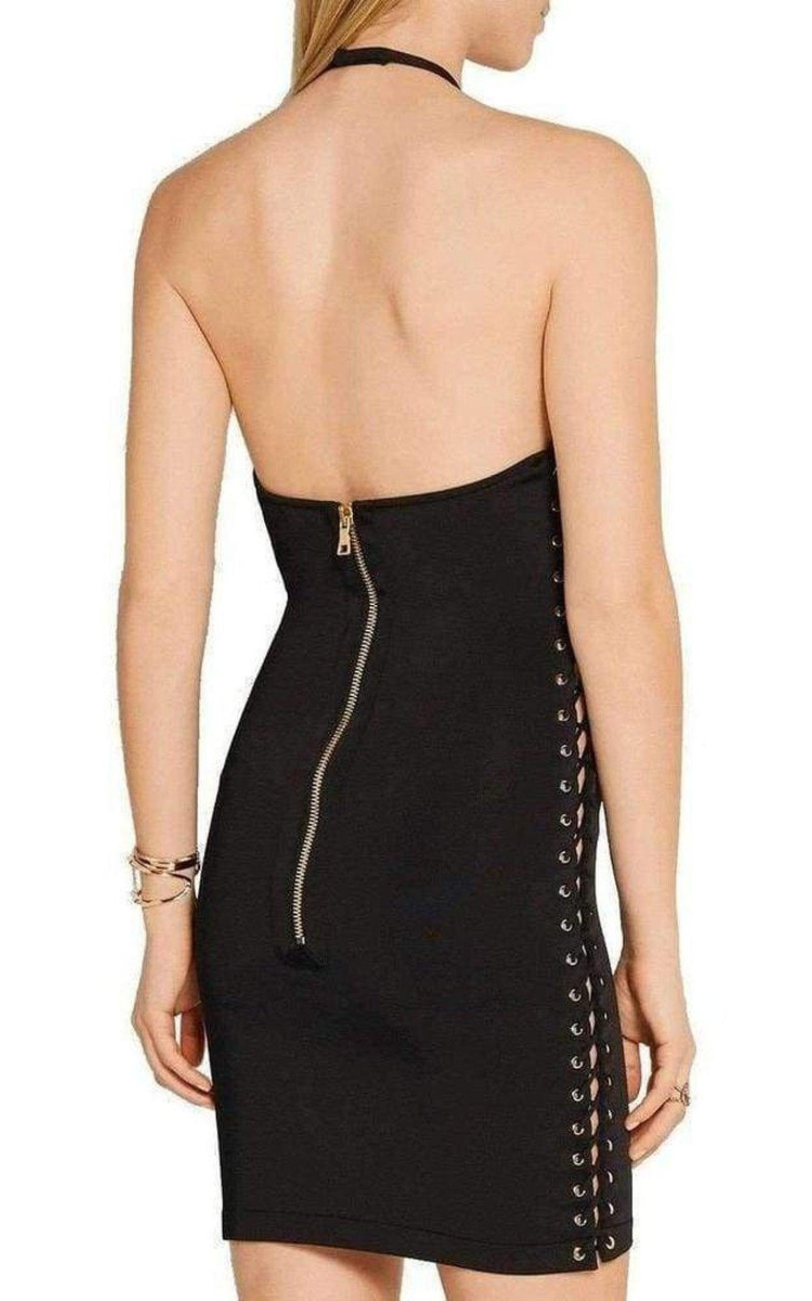 Halter Neck Mini Dress - 4