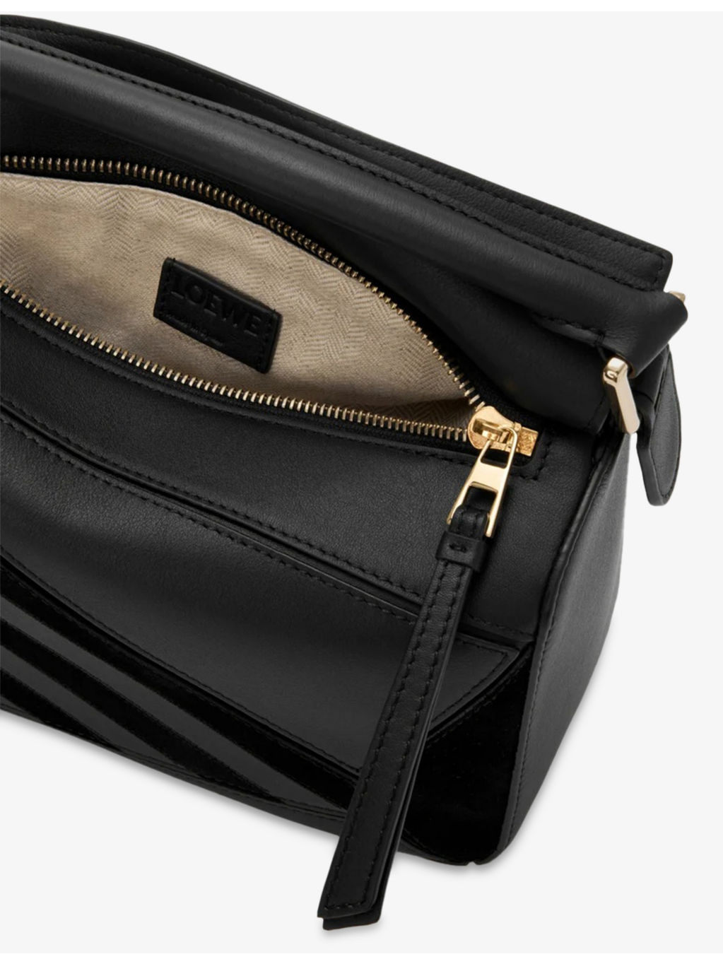 Puzzle Stripes Small Leather Top-Handle Bag - 5