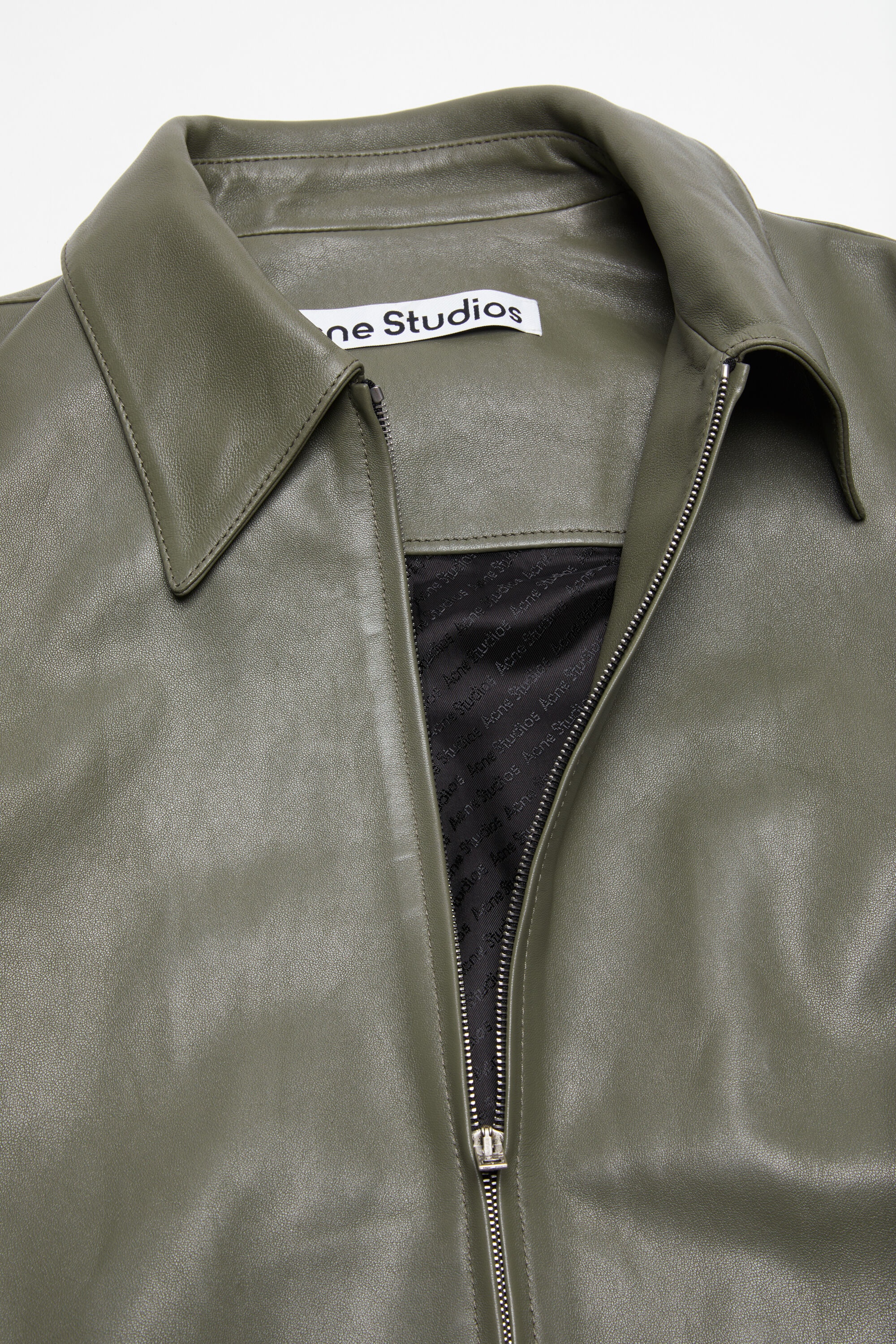 Leather jacket - Dusty green - 7