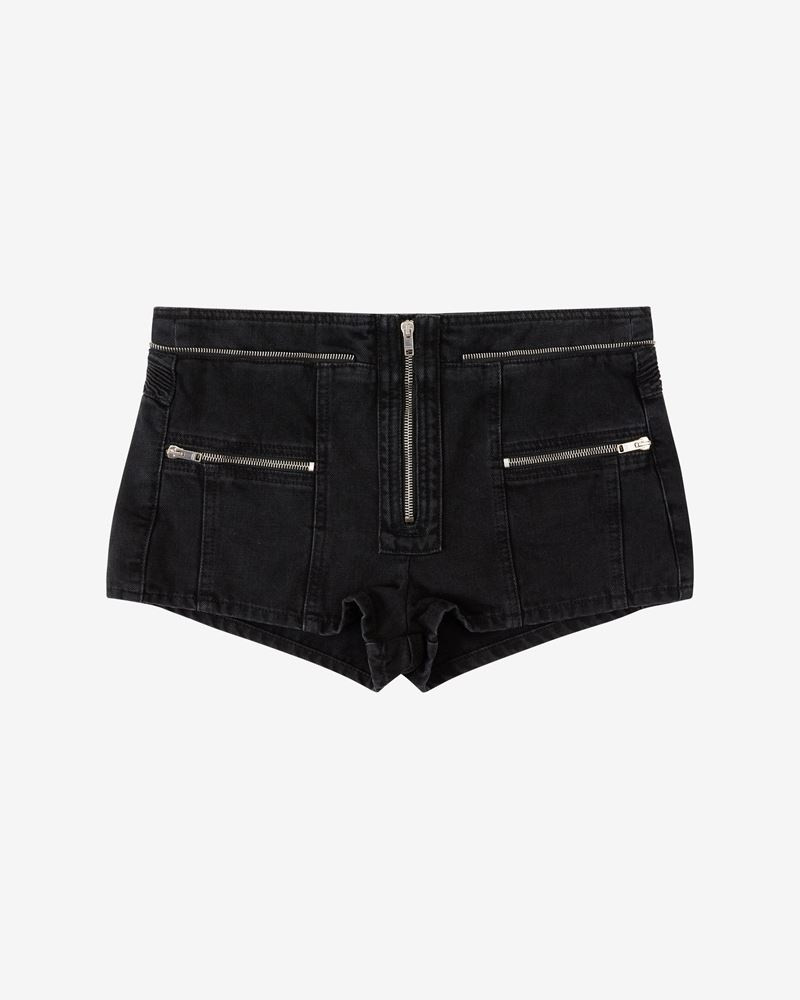 LARY DENIM SHORTS - 1