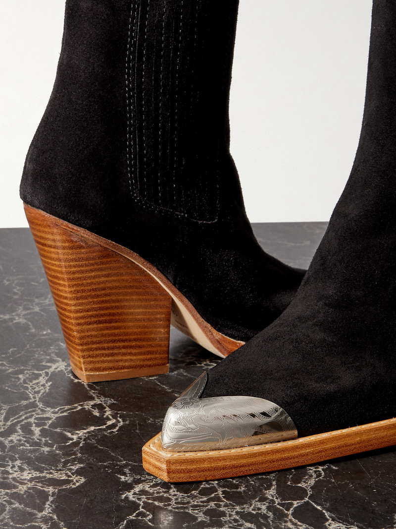Dallas Embellished Suede Ankle Boots 4