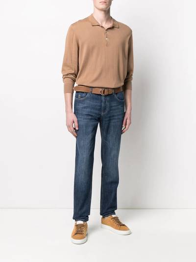 Brunello Cucinelli dark-wash straight-leg jeans outlook