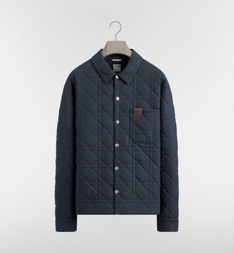 Cannage Overshirt with Leather Dior Patch 1