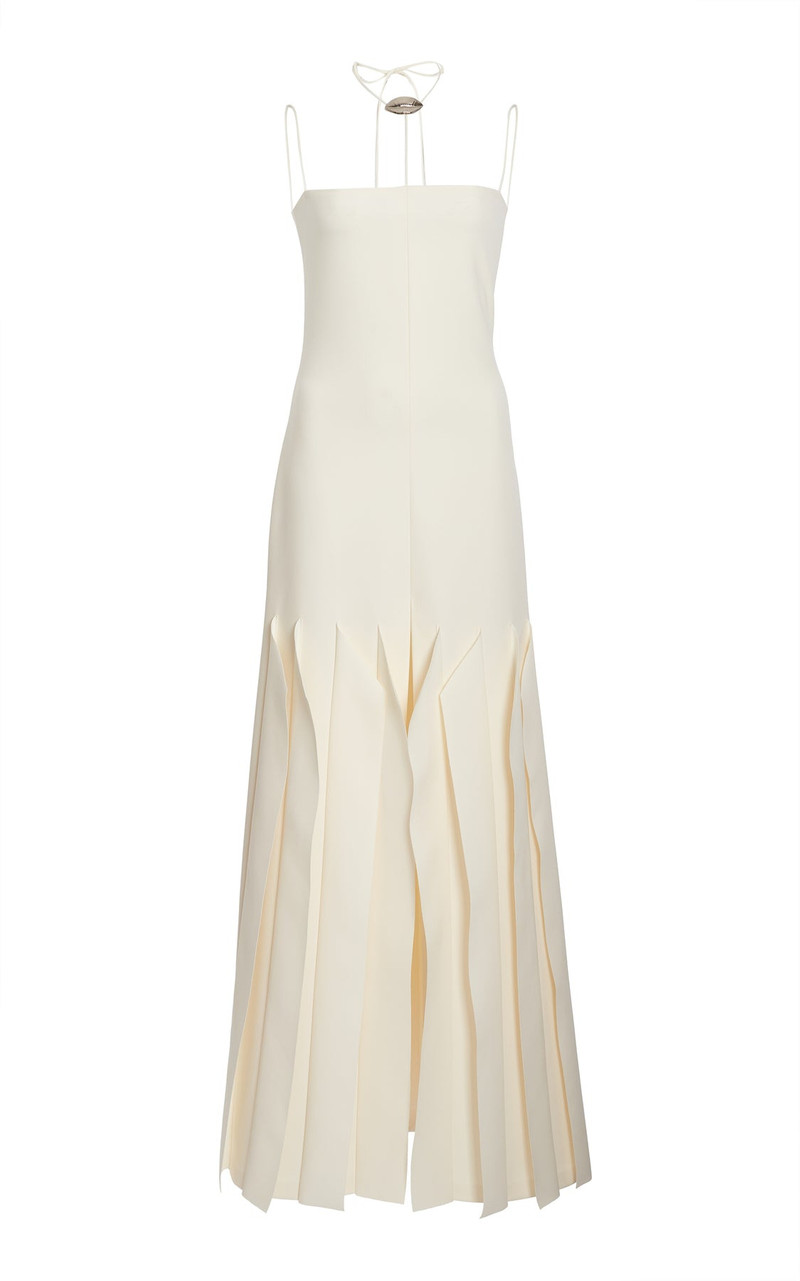 FULL LENGTH LIP CHOKER DRESS IVORY 9