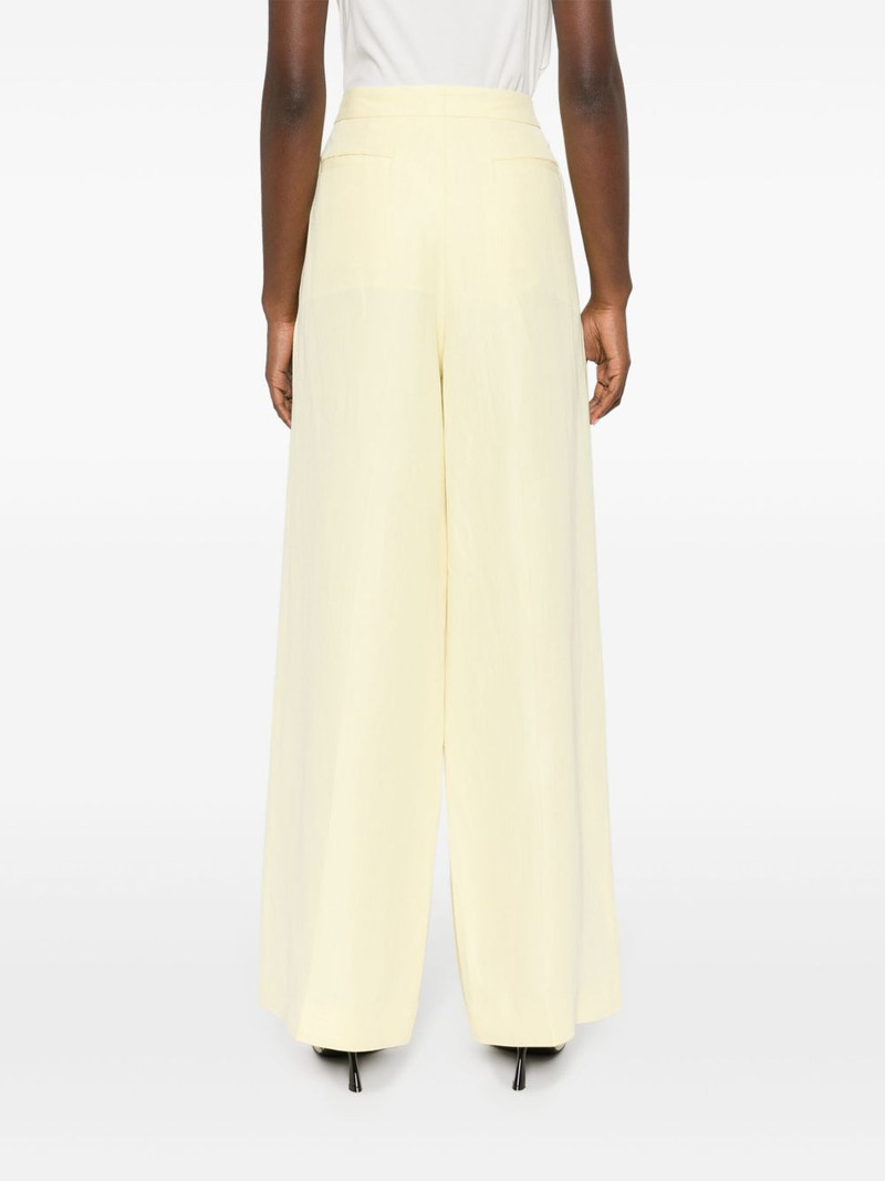 slub-texture straight trousers 4