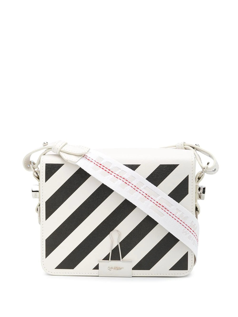 Binder Clip diagonal-stripe shoulder bag - 6