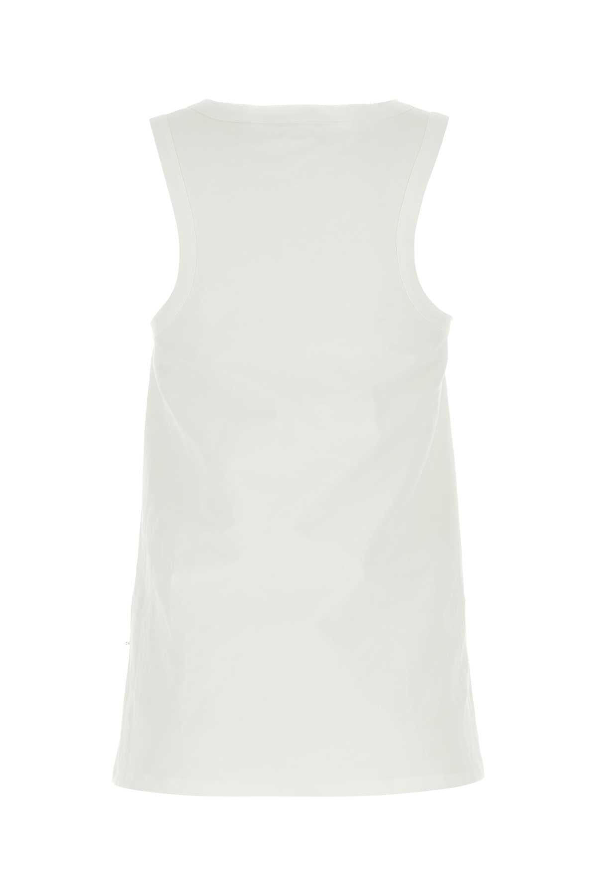Sportmax Women White Cotton Blend Supreme Tank Top - 2