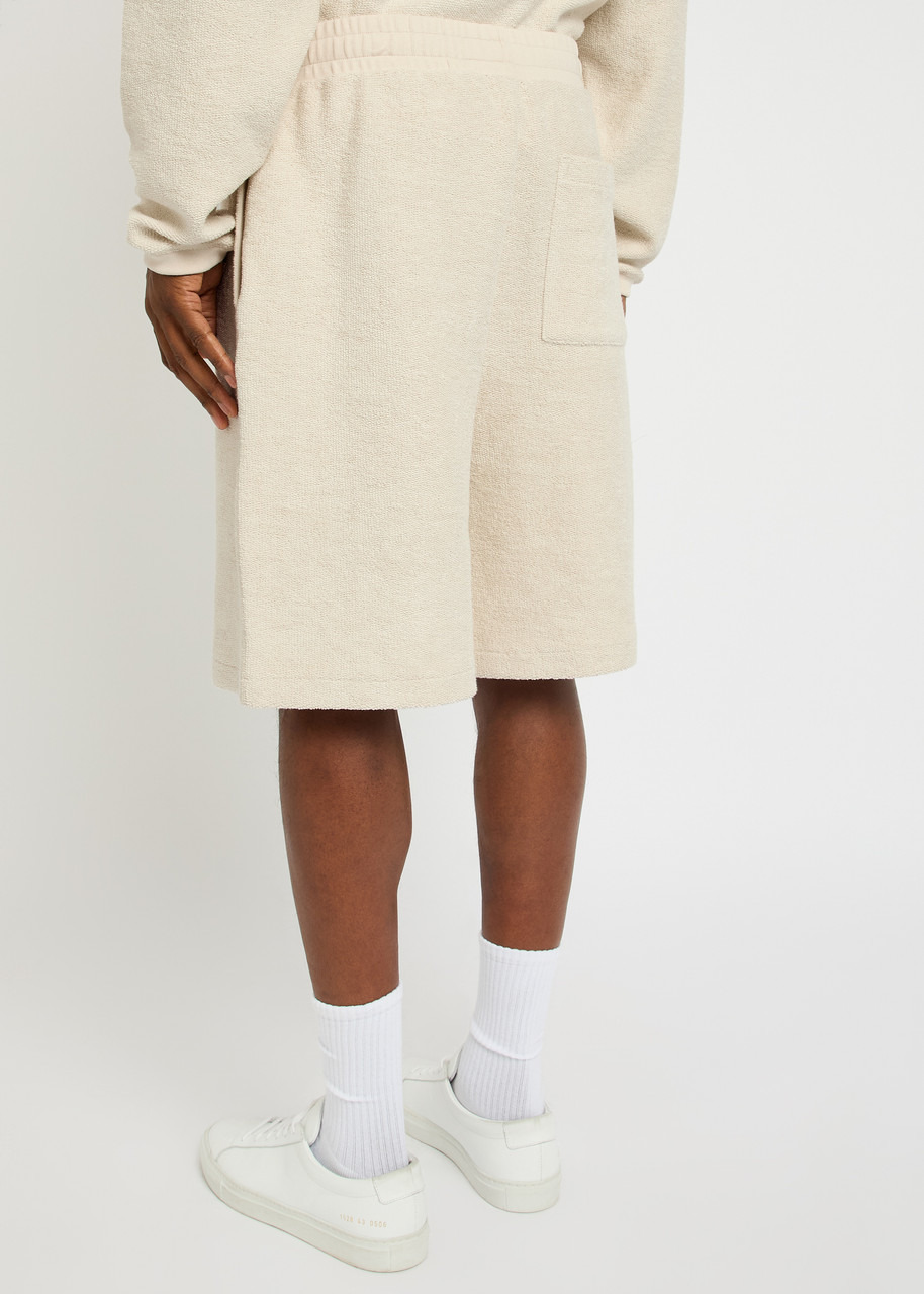 Ami Paris Logo-embroidered Towelling Cotton-blend Shorts - 3
