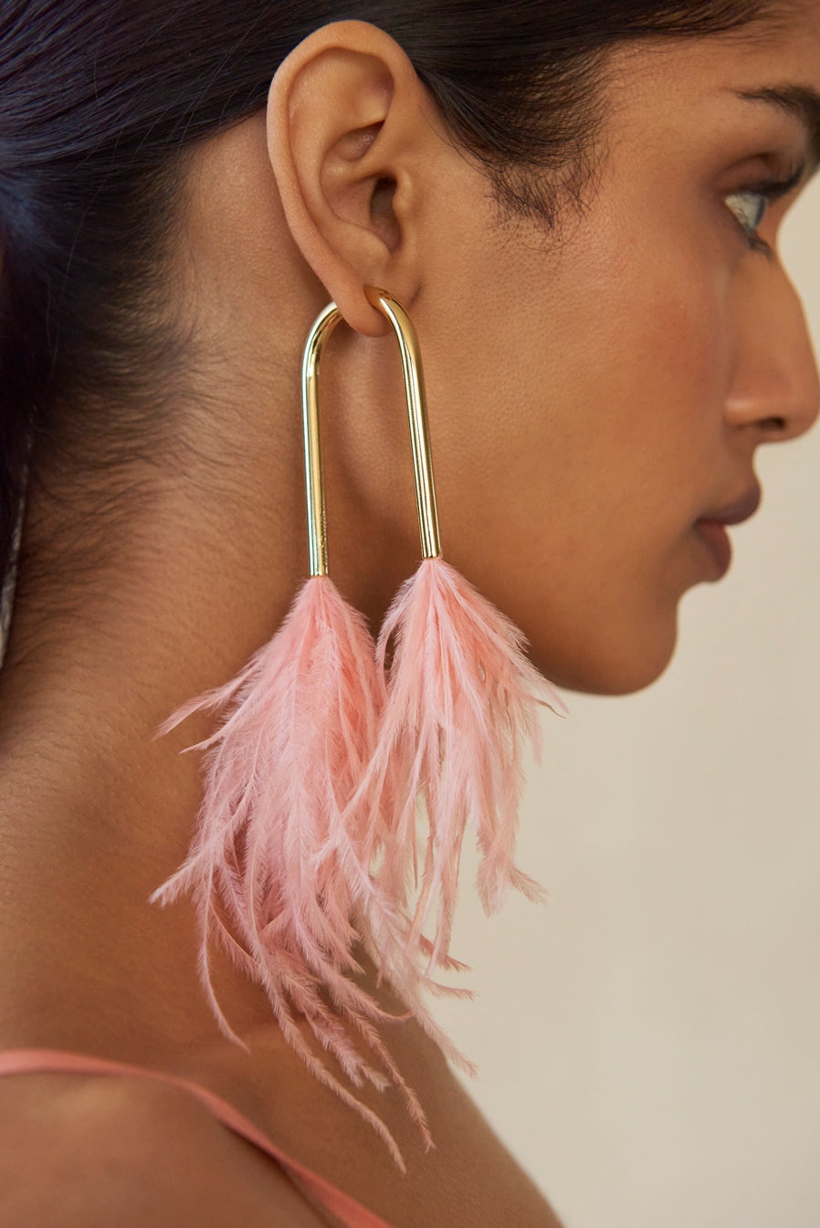 META FEATHER EARRING - 4