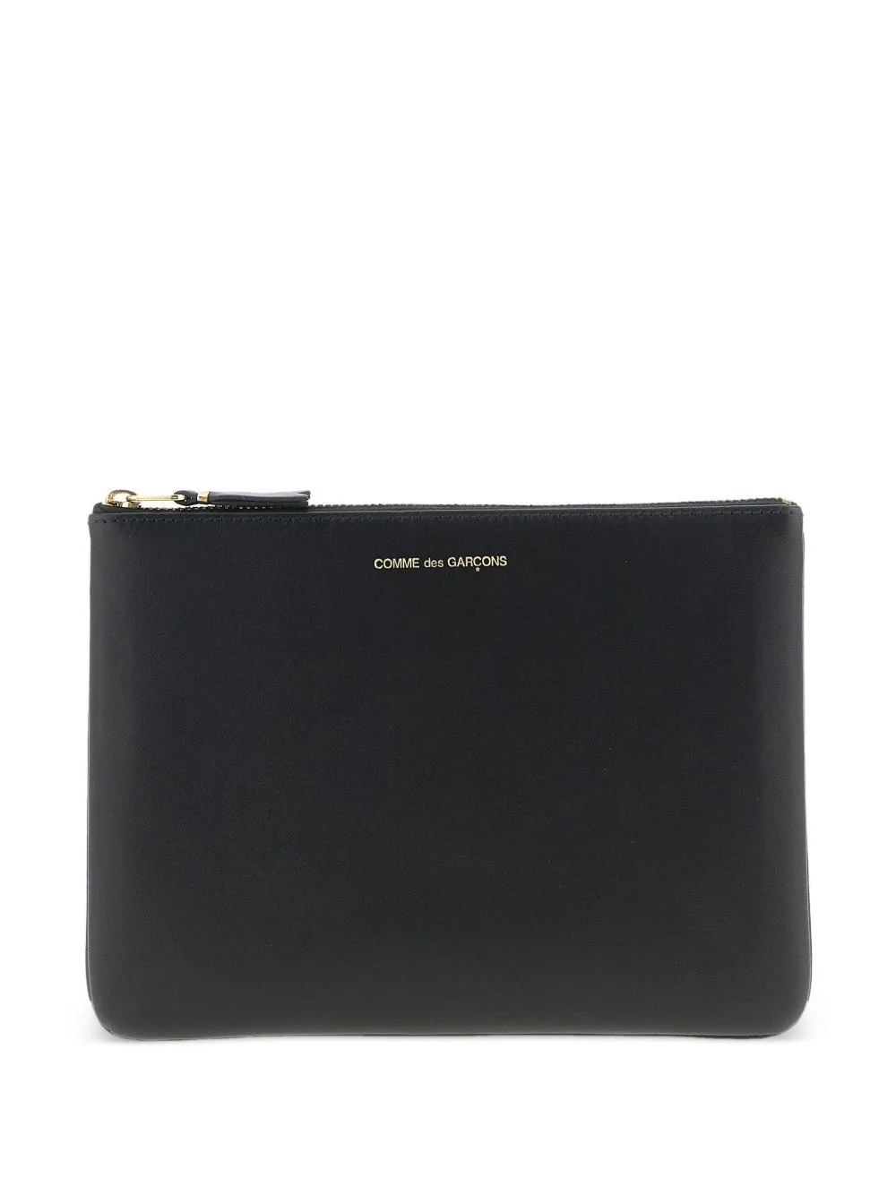 logo-print leather purse - 1