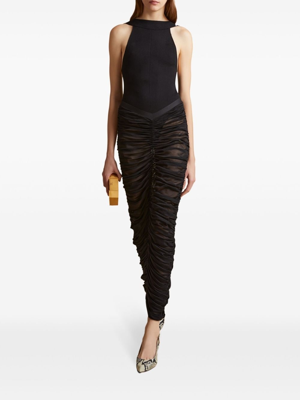 Laure ruched silk skirt - 2