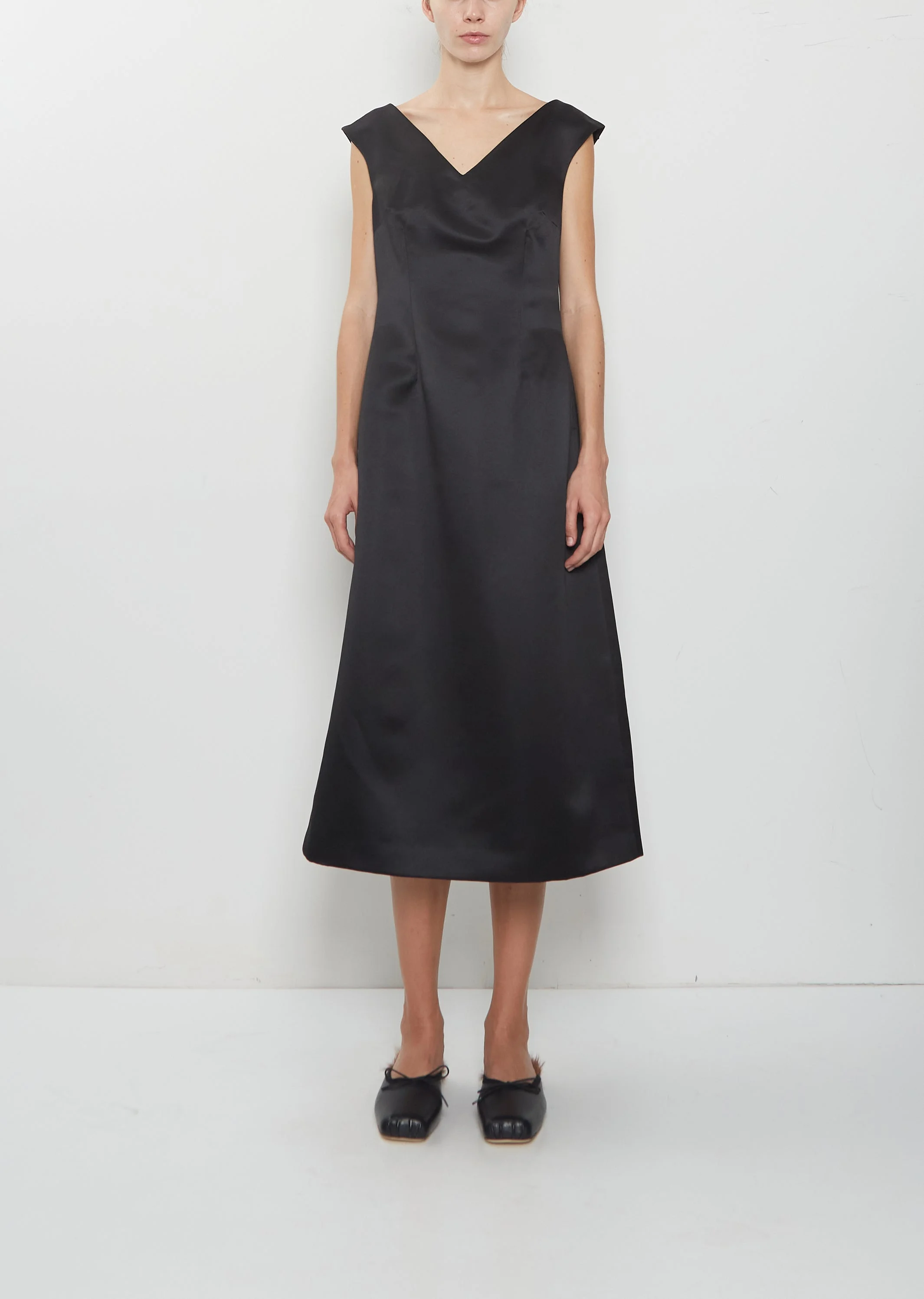 Portrait Satin Dress - 1