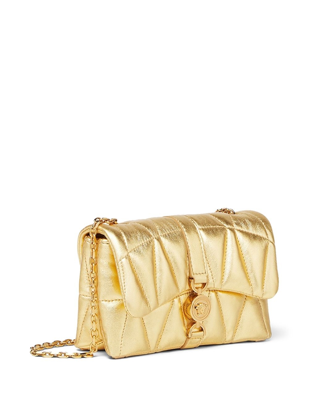 quilted metallic clutch bag - 4