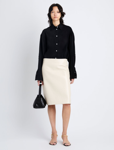Proenza Schouler Adele Skirt in Lacquered Leather outlook