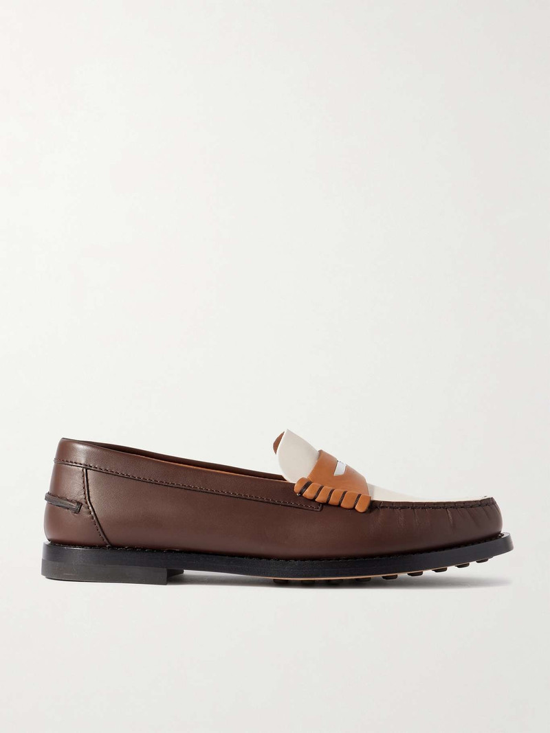 Embellished leather loafers - 1
