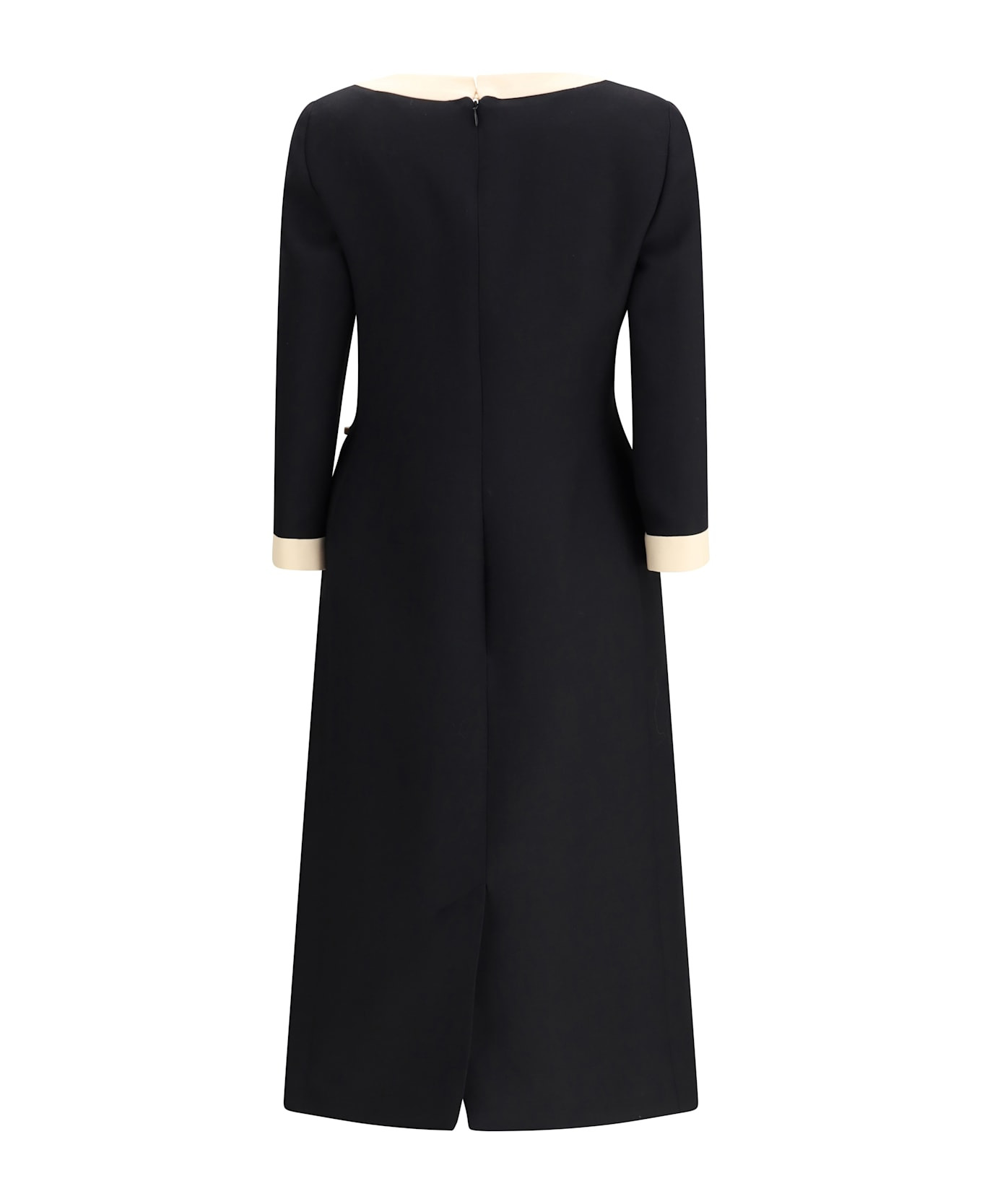 Wool Dress With Bow - 2