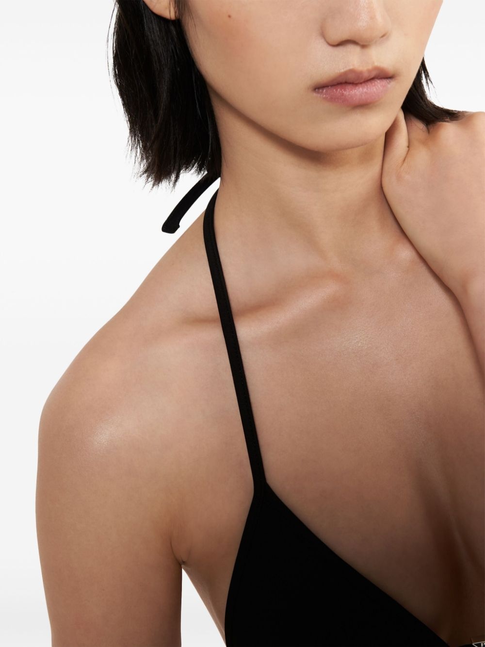 triangle-cup halterneck bikini top - 2