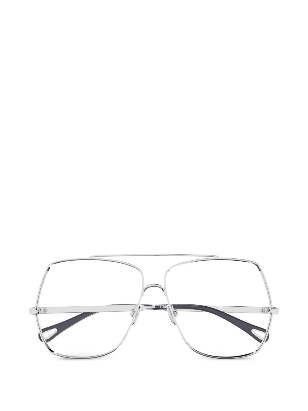 geometric-frame glasses - 1