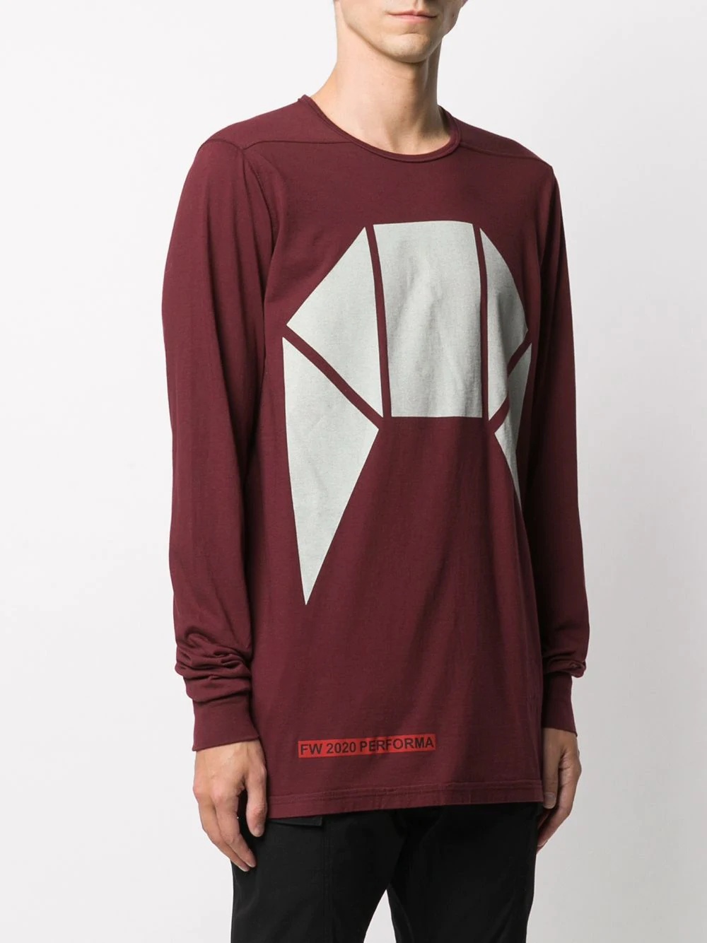 geometric print crew neck sweatshirt - 3