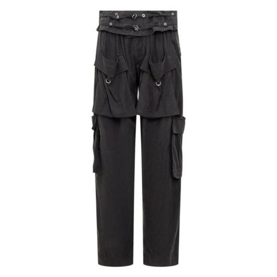 Isabel Marant Ladies Black Hadja Flowing Pants, Brand Size 34 (US Size 0) - 5