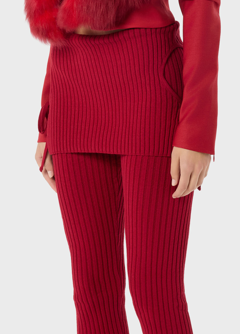 KNIT LEGGINGS WITH CUT-OUTS AND LACES 4