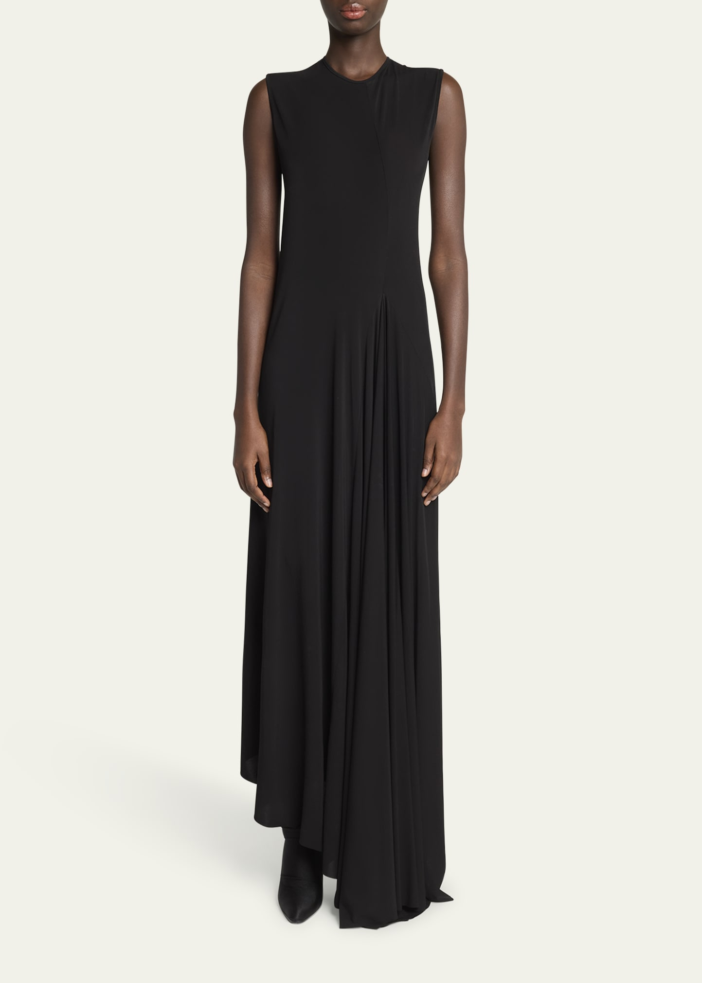 Sleeveless Asymmetric Maxi Dress - 2