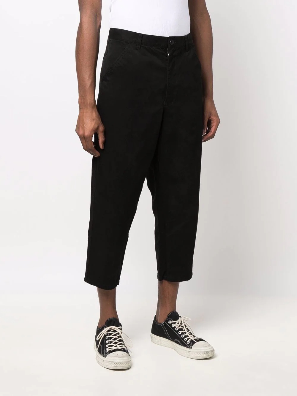 cropped slim-fit trousers - 3