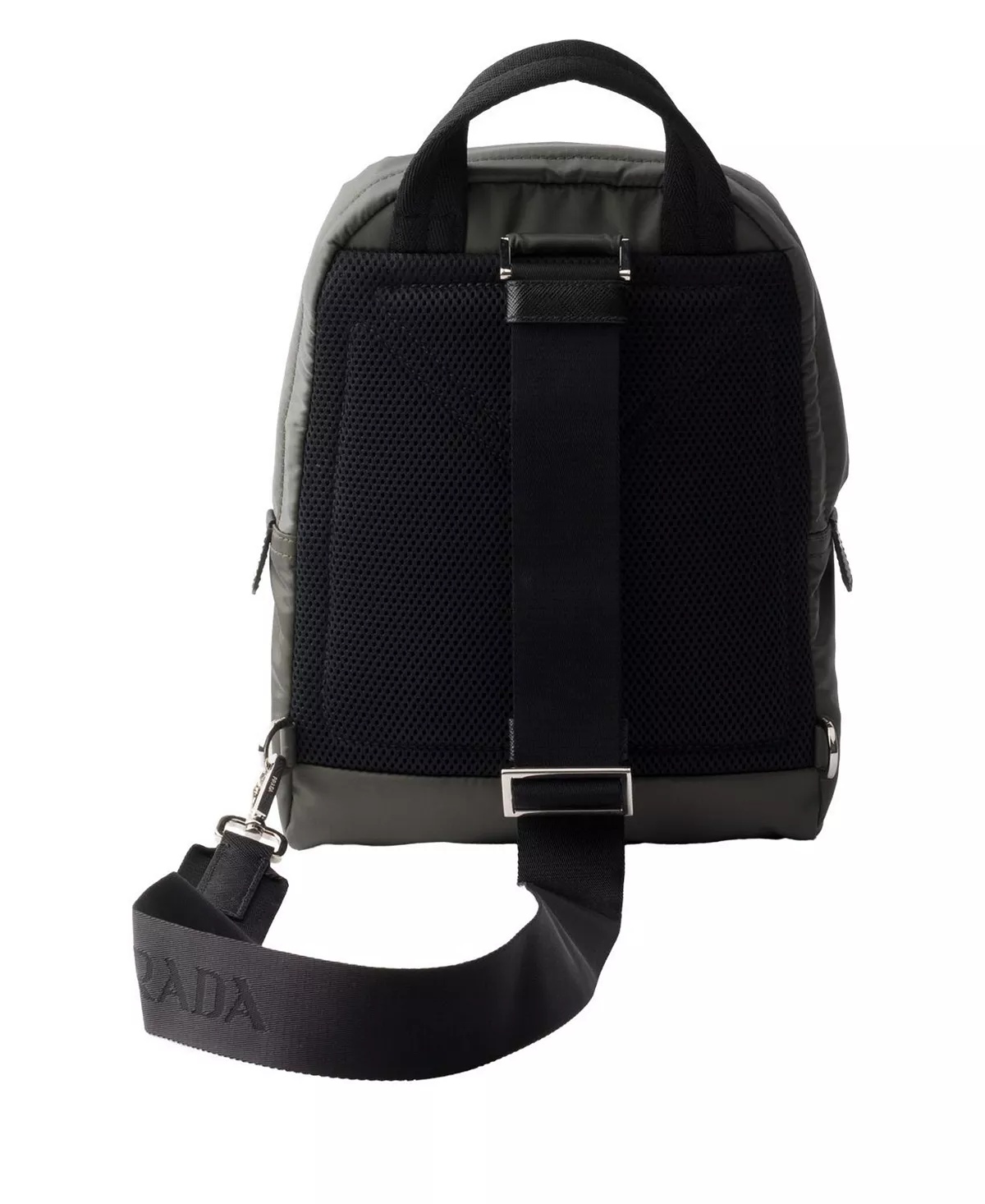 Re-Nylon And Saffiano Leather Backpack - 3