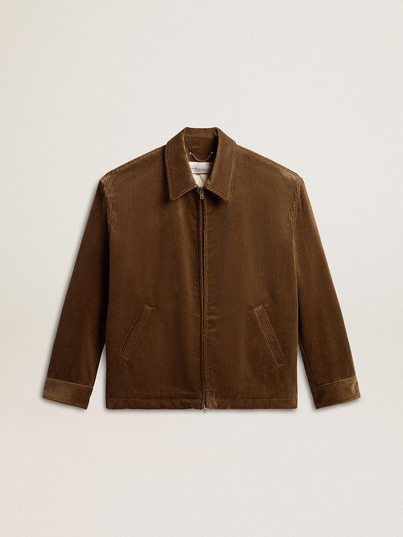Men's olive-green corduroy jacket 1