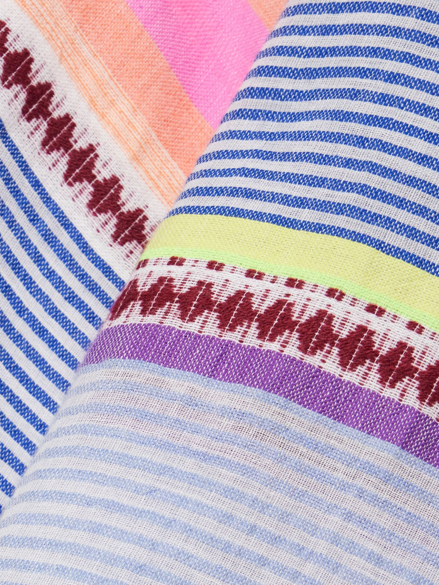 Henok hooded striped cotton-blend voile coverup Purple - 4