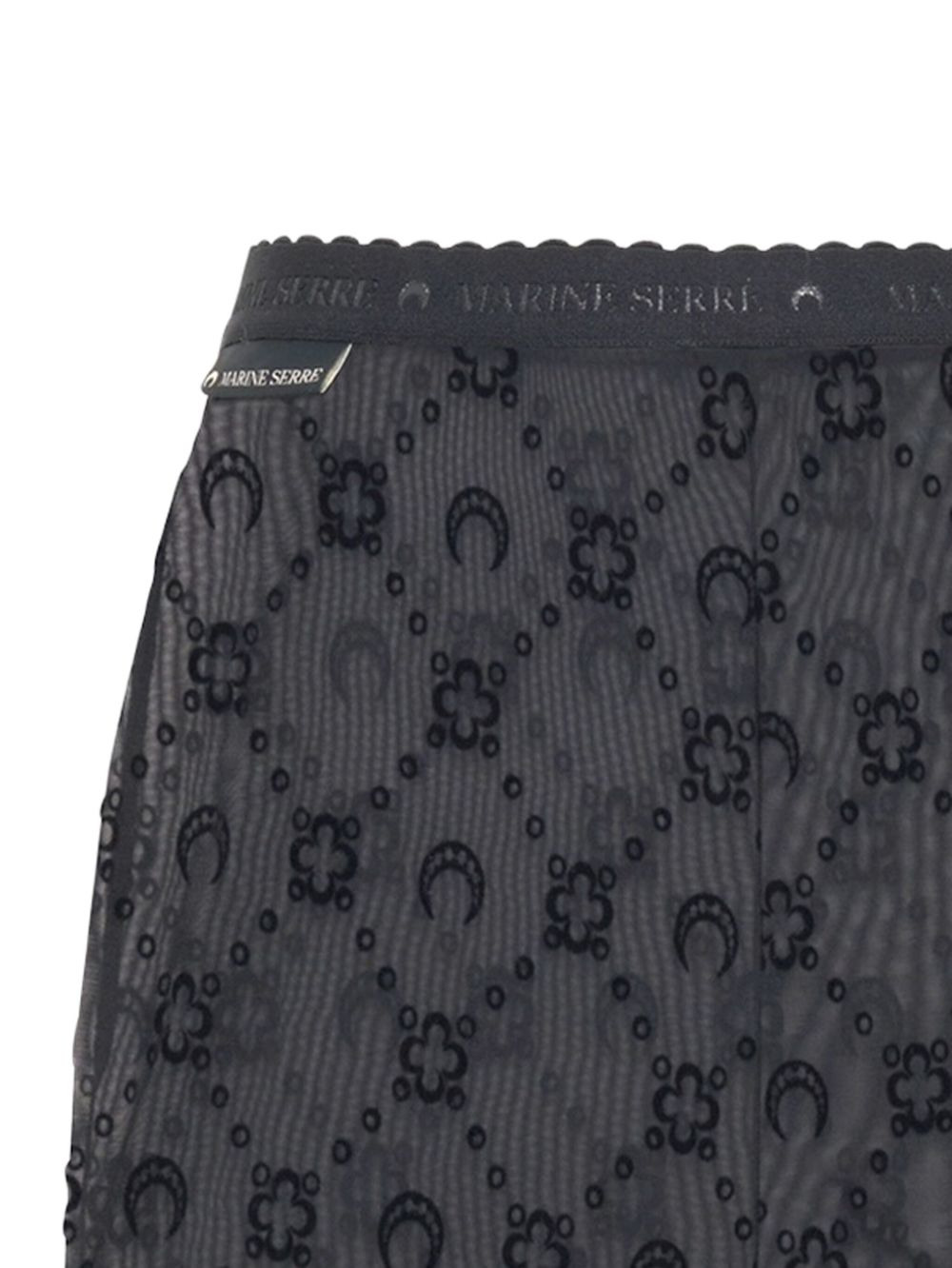 flock-print mesh shorts - 2