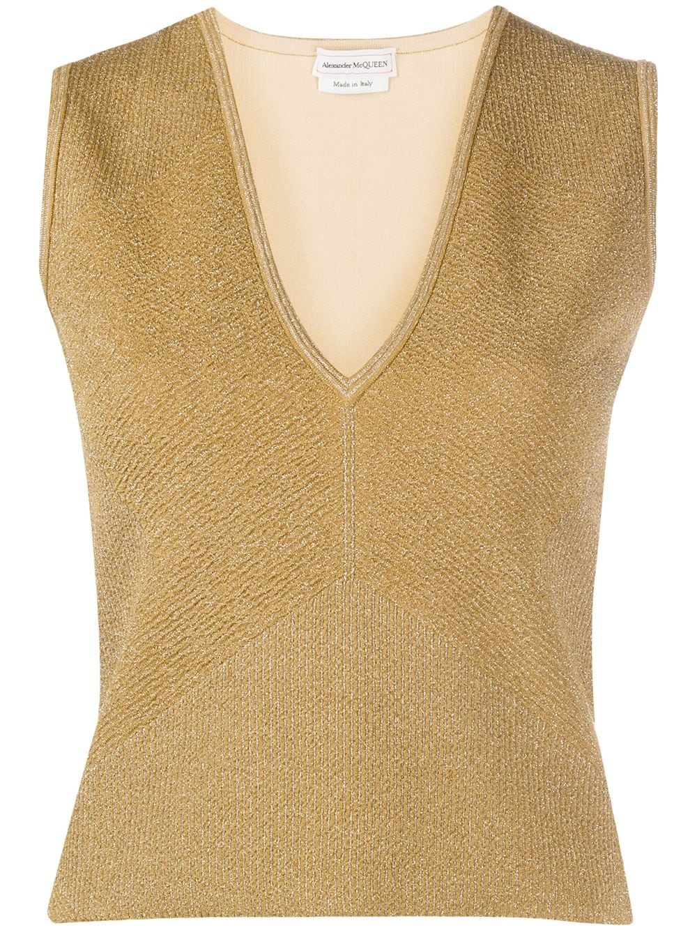 metallic-thread knitted top - 1