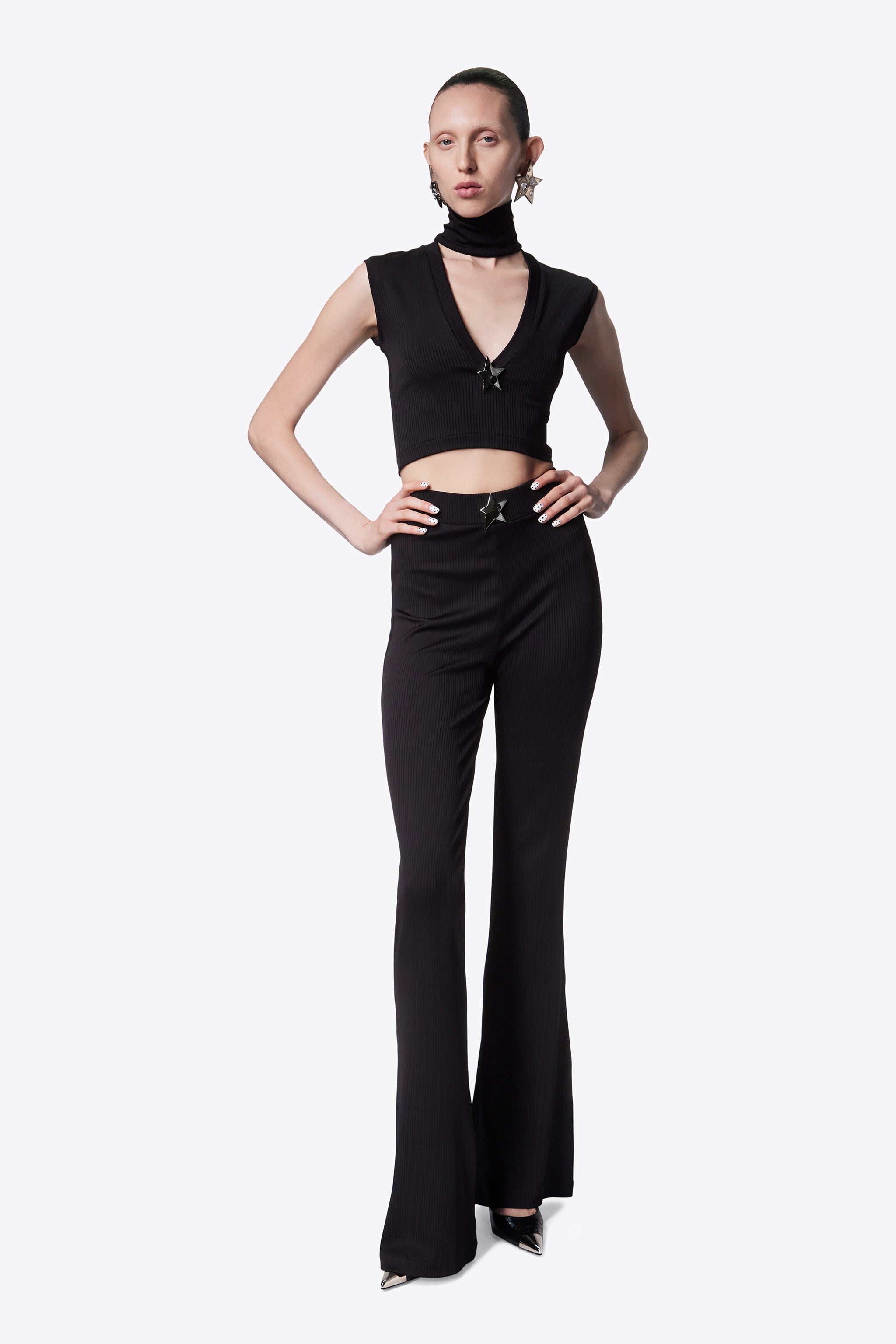 STAR STUD FLARE PANT - 3