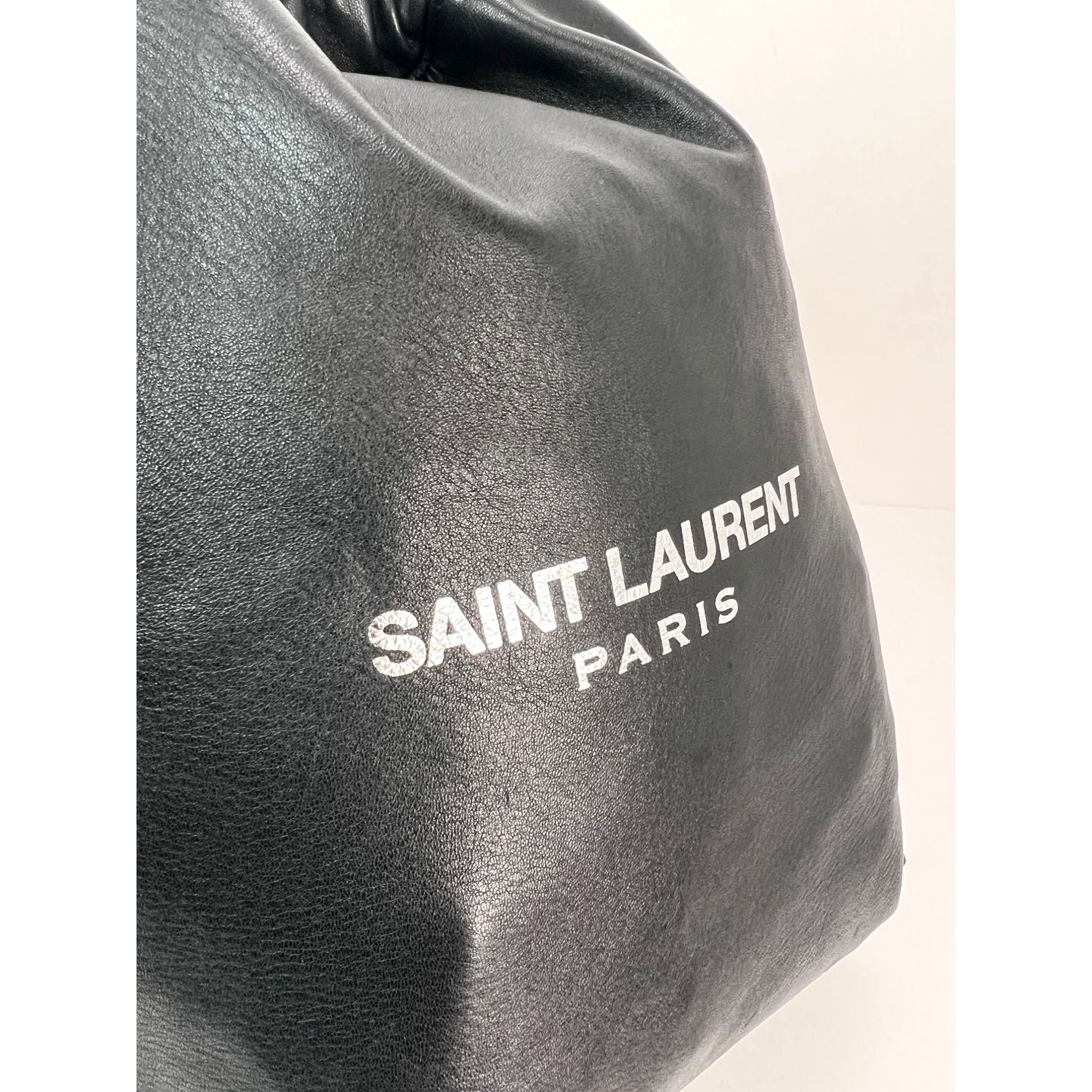 Saint Laurent Lambskin Teddy Drawstring Sac Bucket Bag - 11