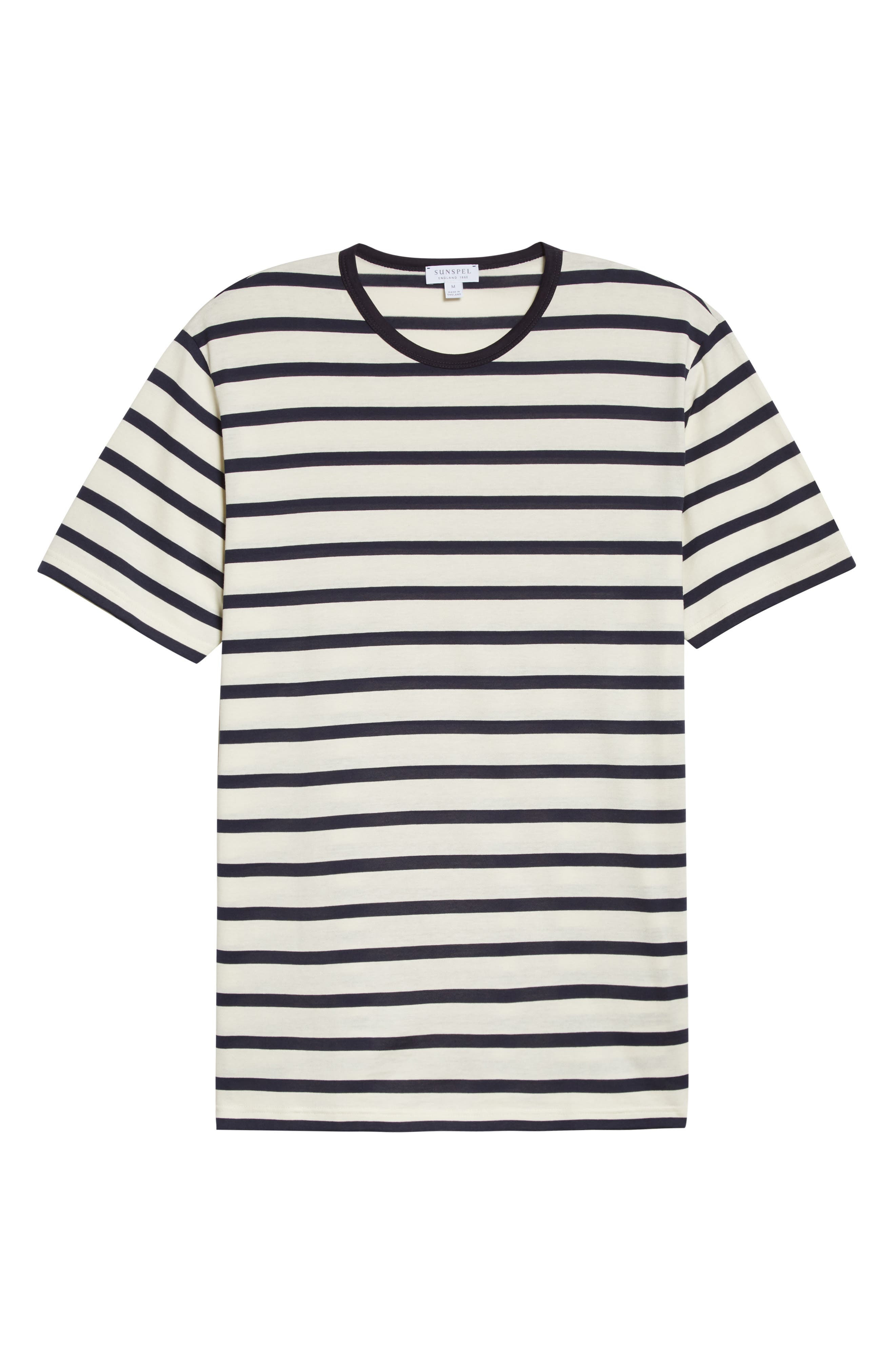 Sunspel Stripe T-Shirt in White/Navy at Nordstrom - 5