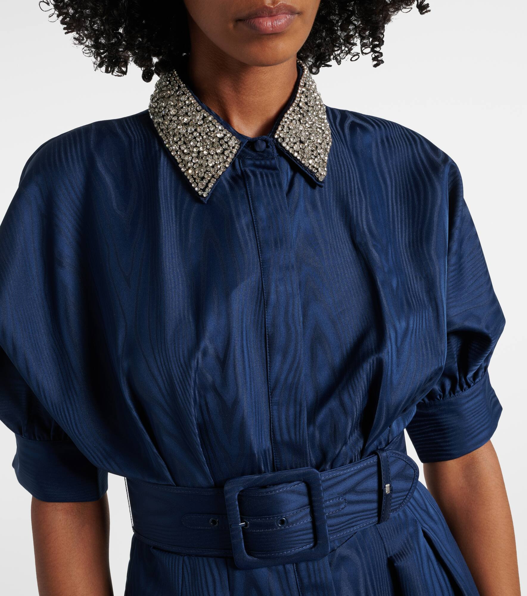 Cielo embellished silk shirt dress - 4