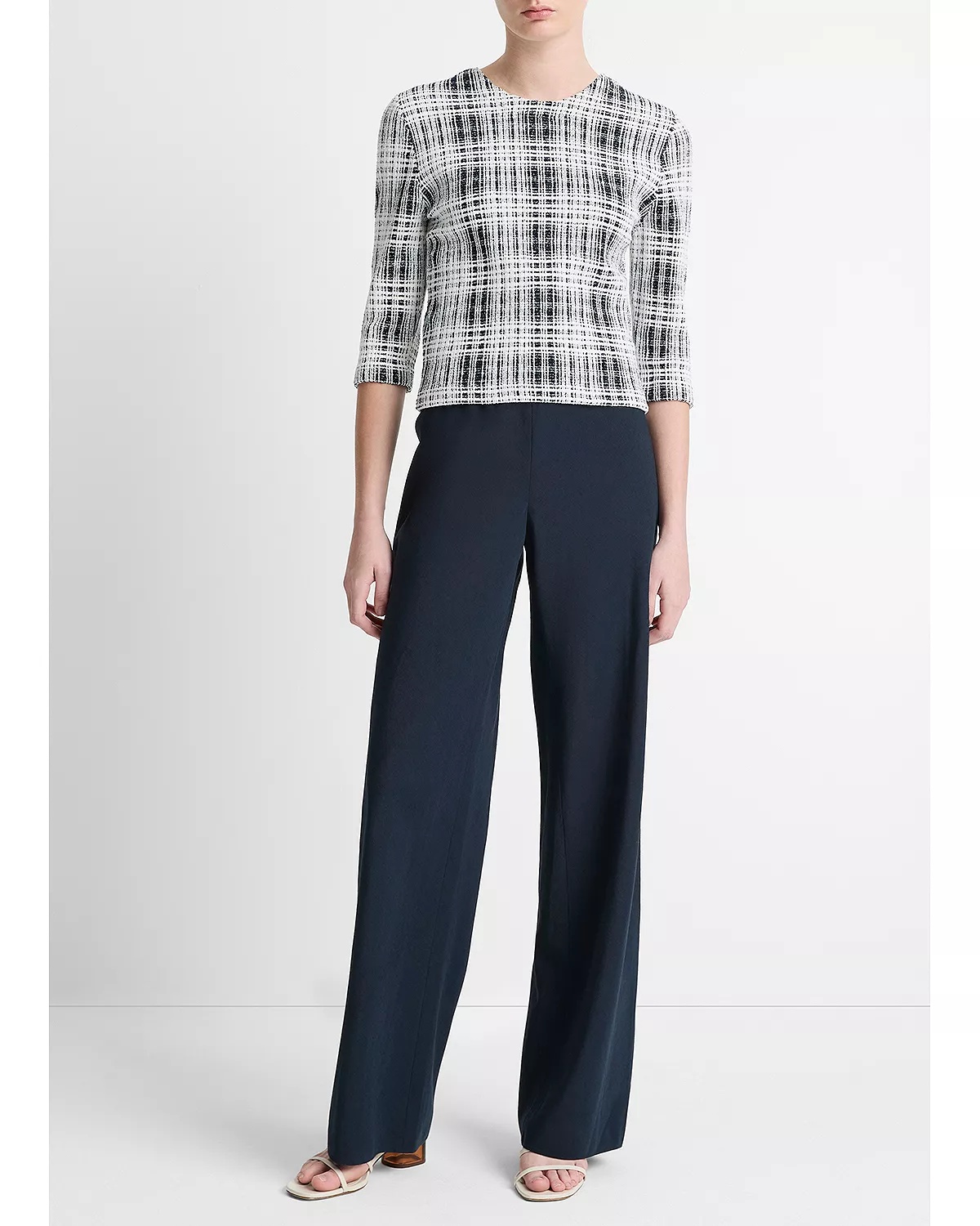 Bouclé Plaid Top - 2