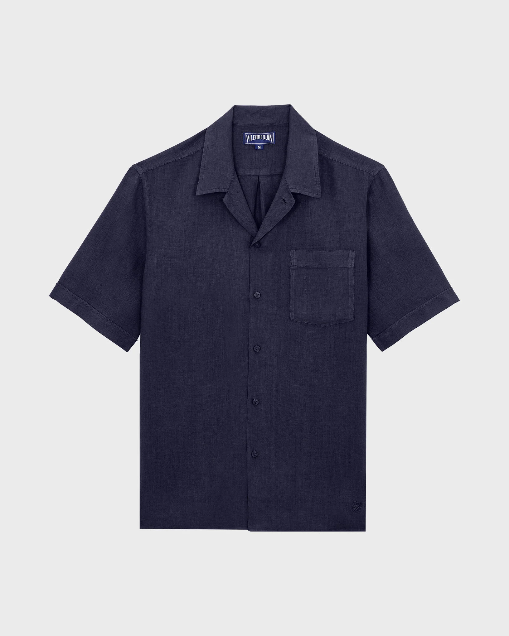 MEN BOWLING LINEN SHIRT SOLID - 1