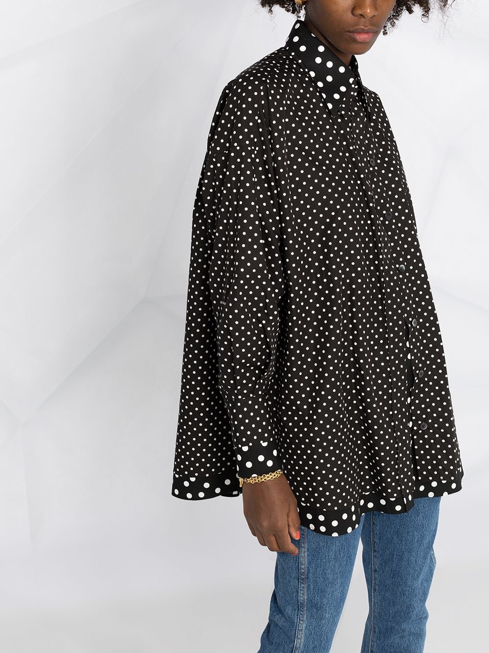 mixed polka dot shirt - 5