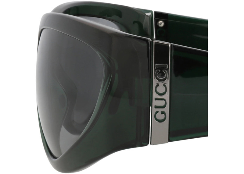 Gucci Shield-Frame Injection Sunglasses Green Green Grey (GG1575S-30014846-003) 4