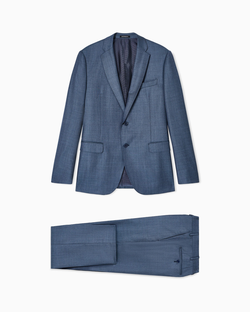 SINGLE-BREASTED SUIT IN A SILKY-FINISH GRISAILLE 1