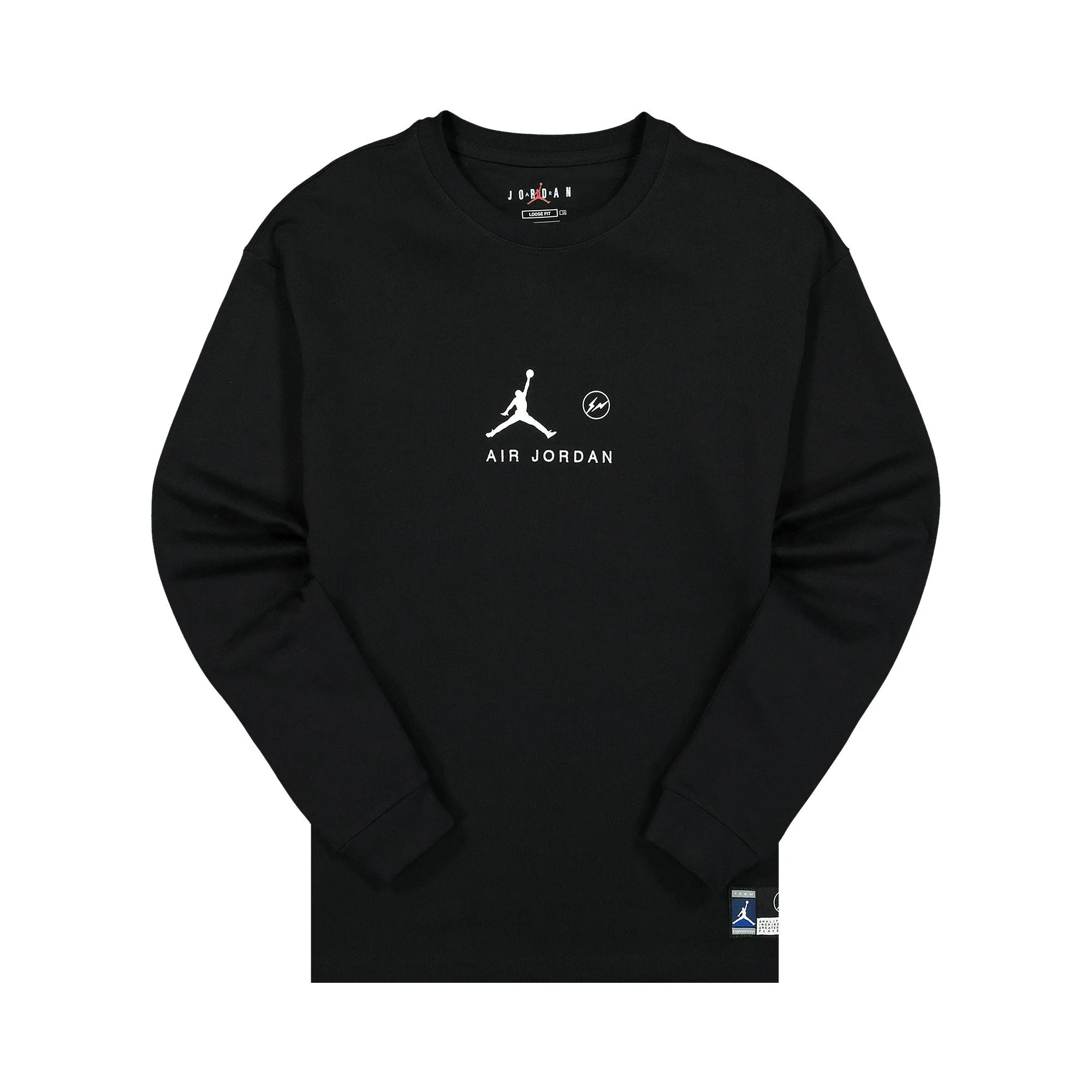 Air Jordan x Fragment Long-Sleeve T-Shirt 'Black/Reflective Silver' - 1