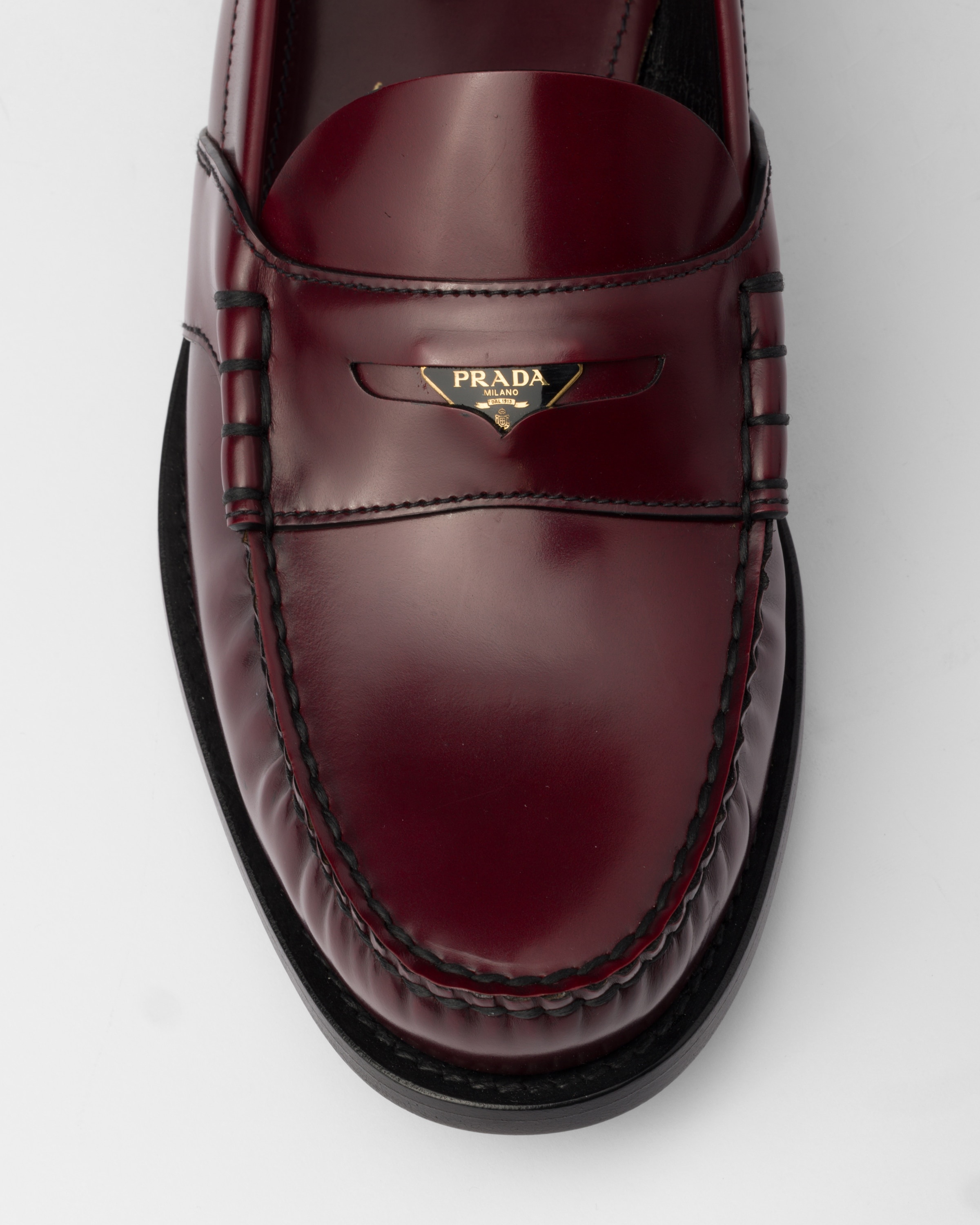 Brushed leather loafers - 6