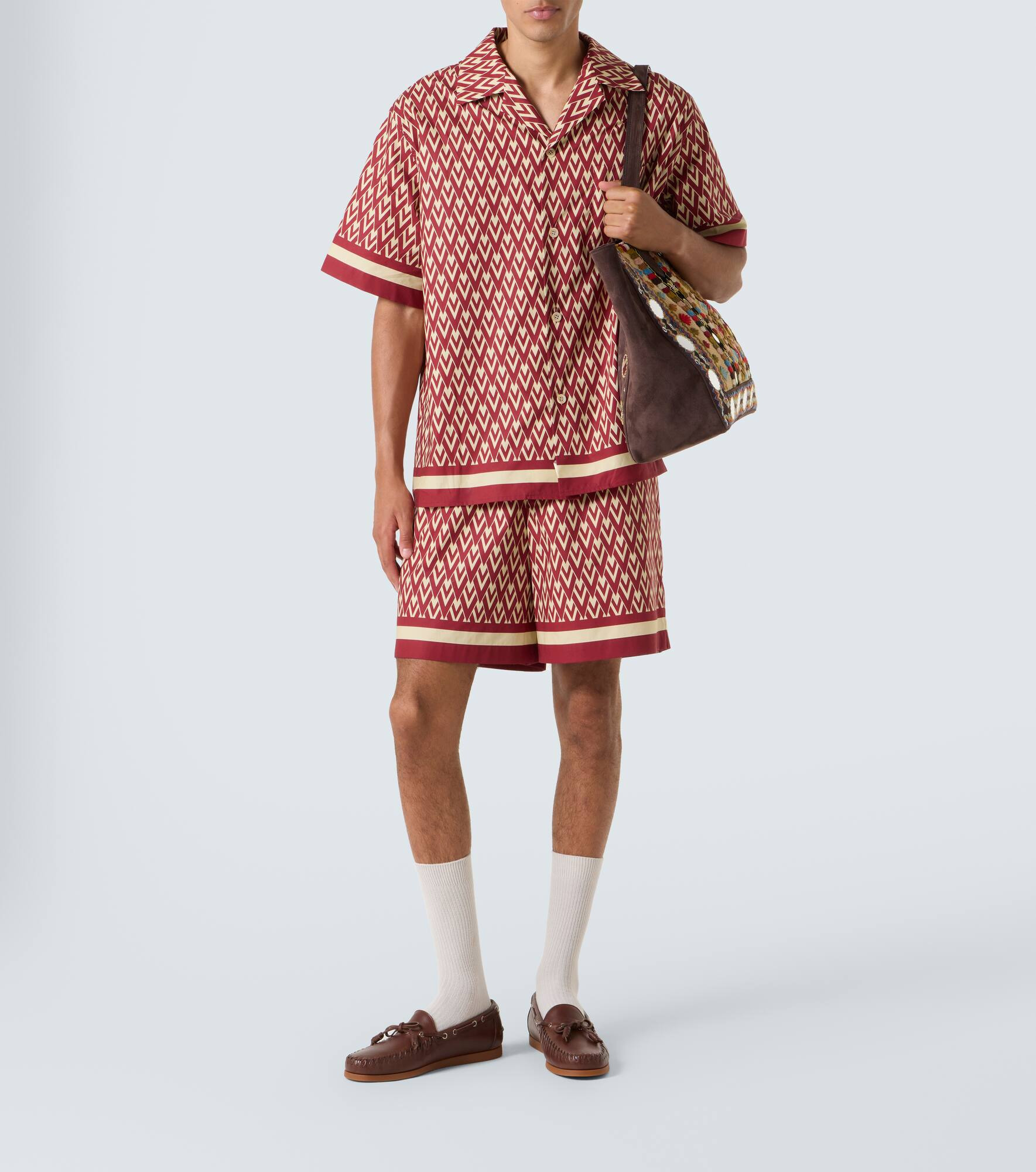 Toute La V cotton poplin bowling shirt - 2