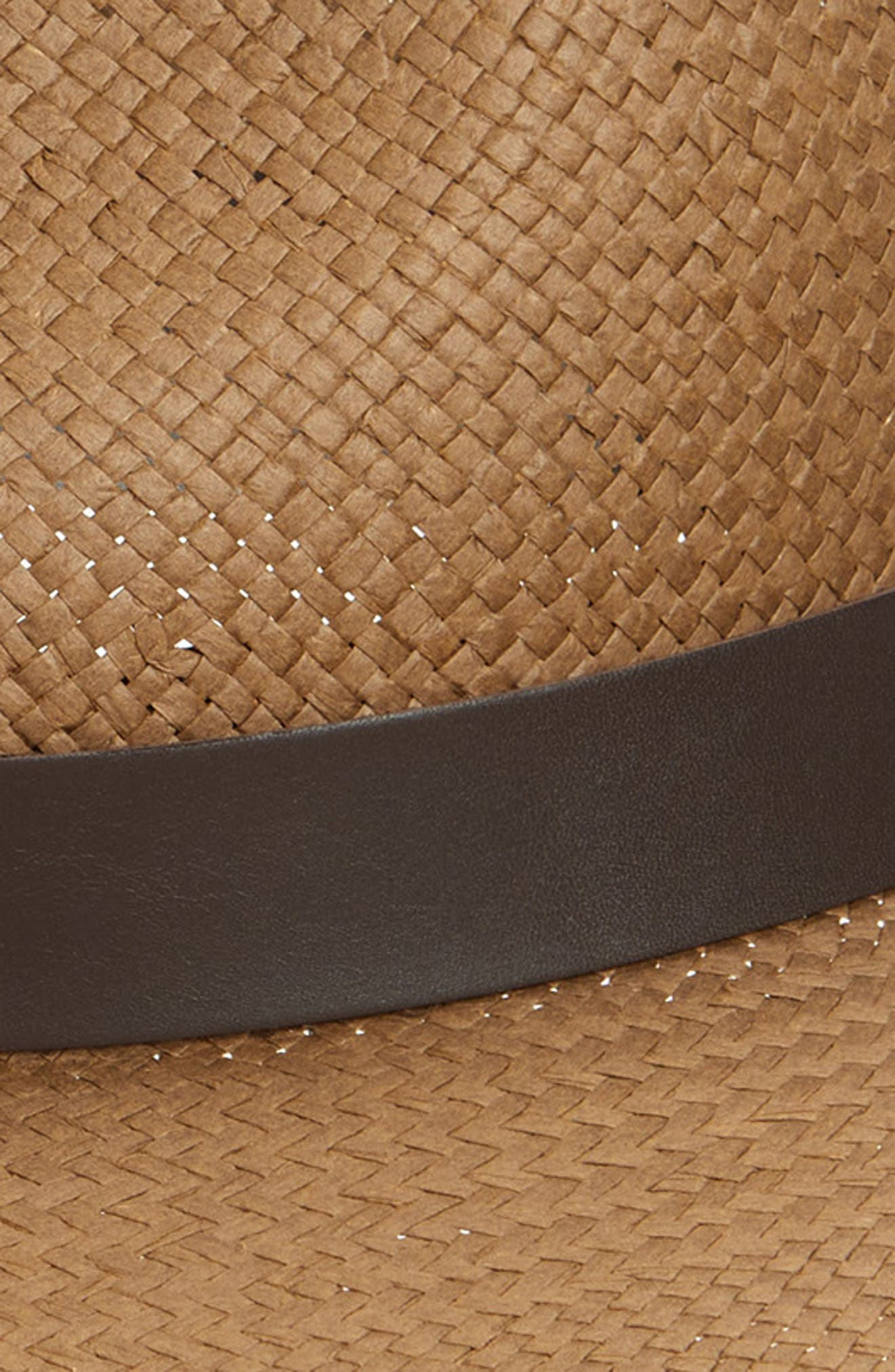 Janessa Leoné Packable Straw Fedora in Brown at Nordstrom - 2
