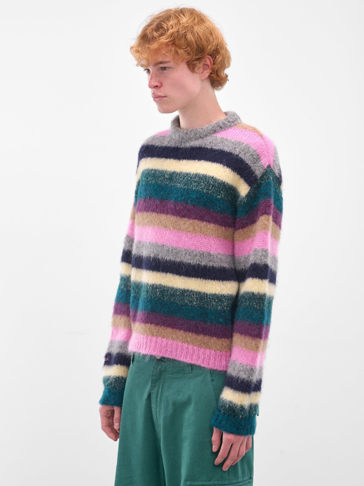 Multi-Color Stripe Alpaca Sweater - 2