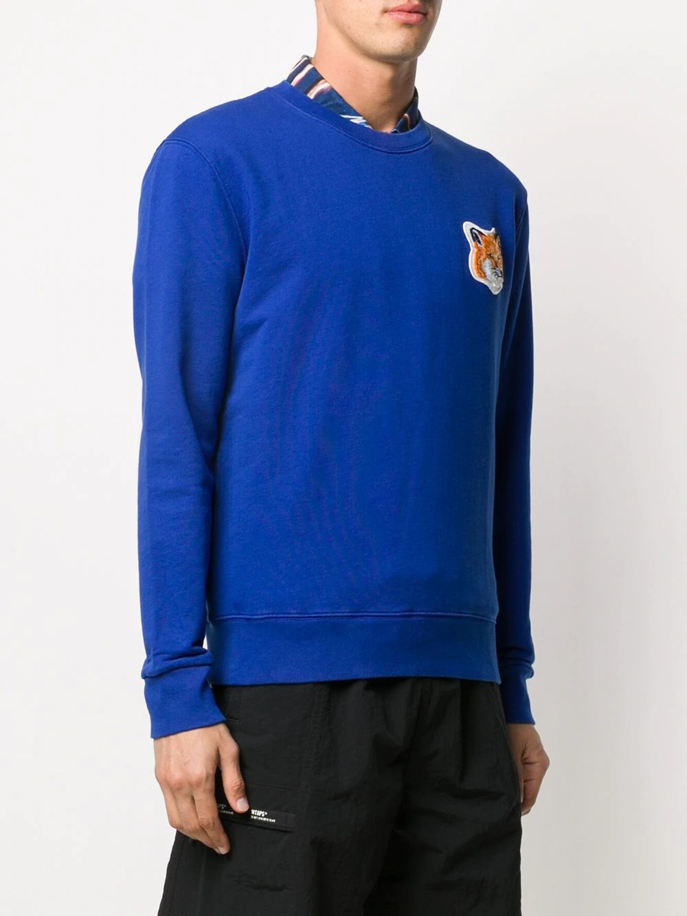 velvet logo patch sweatshirt - 3