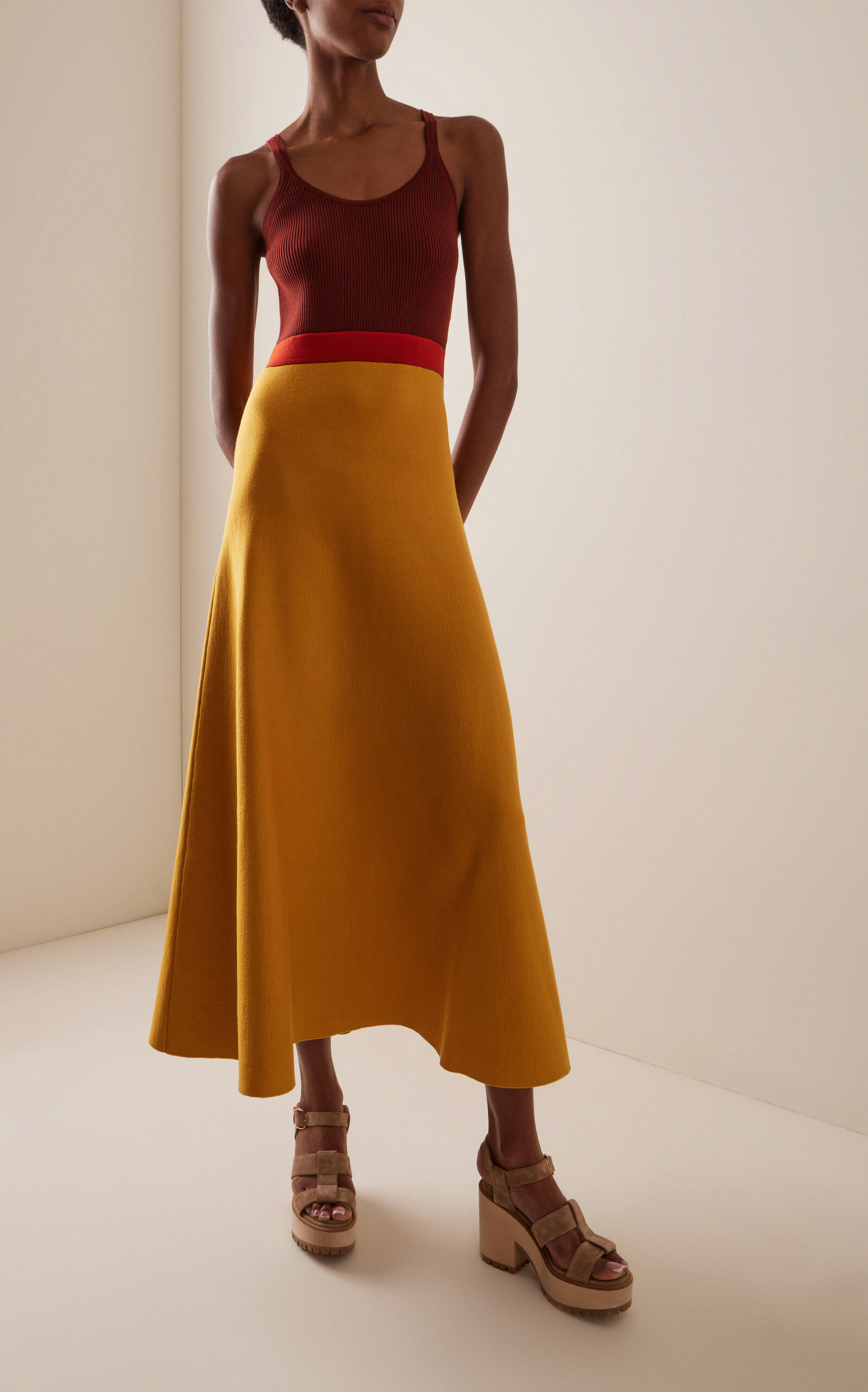 Flaminius Colorblock Wool Midi Dress multi - 2
