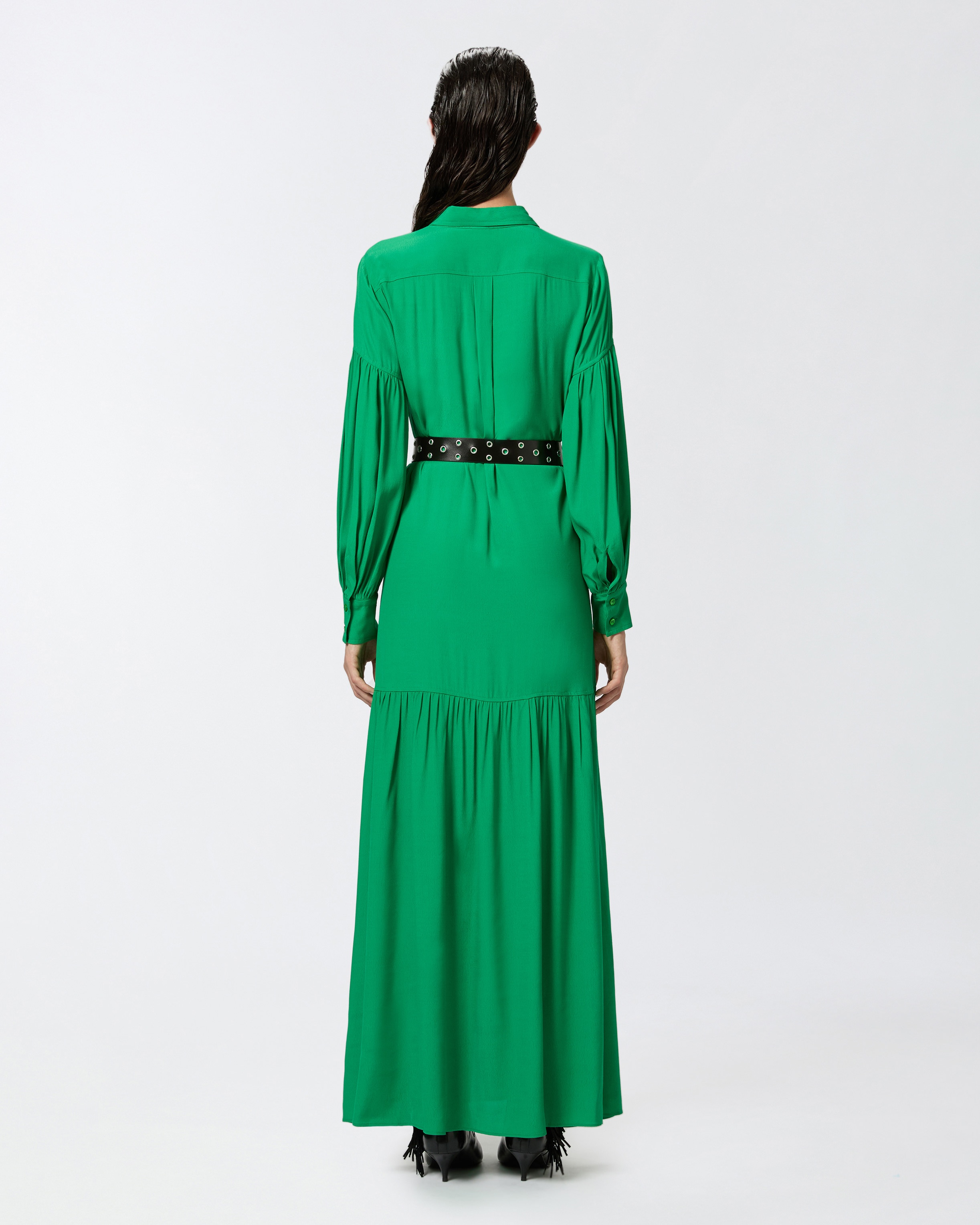 LONG BELTED SHIRT DRESS - 4